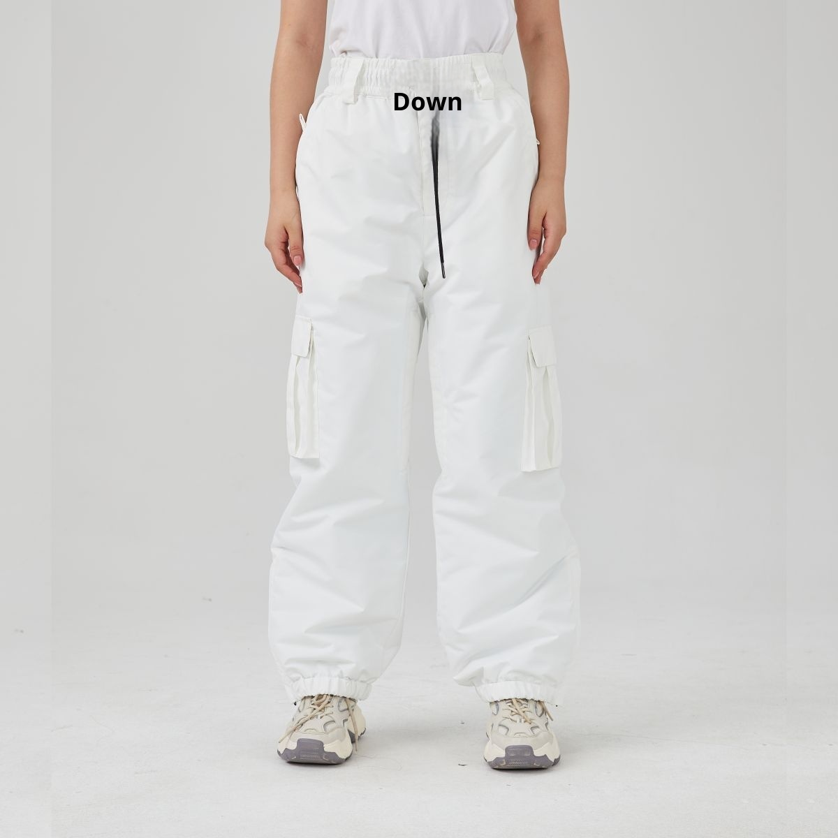 001 Erwachsenenhose für Damen und Herren, große Kinderhose, dicke, wasserdichte, locker sitzende Snowboard- und Skihose mit Bündchen am Saum_voghion.com