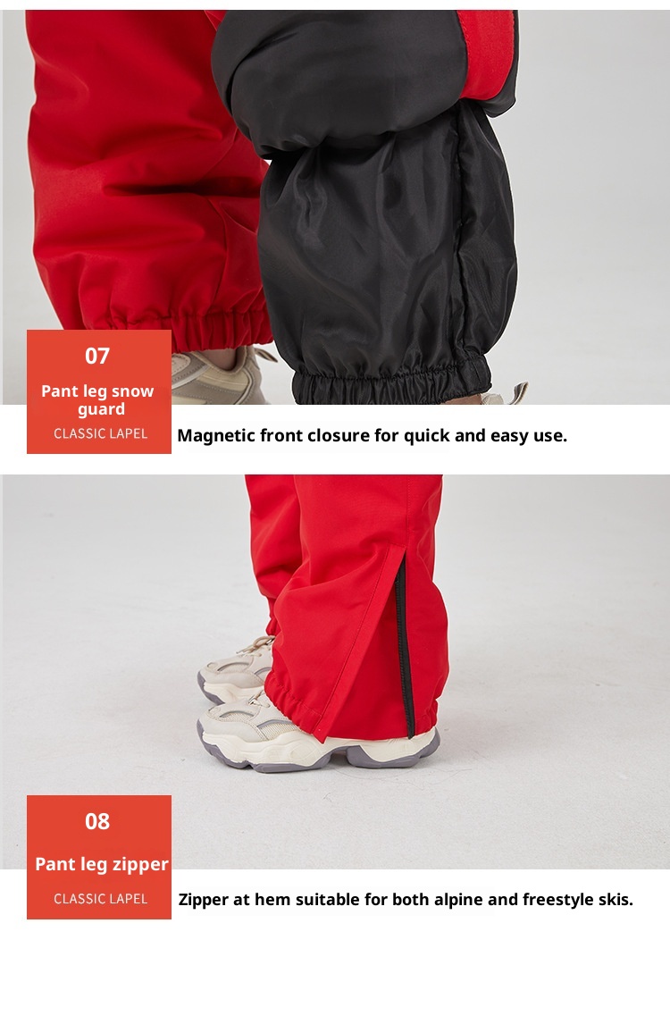 001 Erwachsenenhose für Damen und Herren, große Kinderhose, dicke, wasserdichte, locker sitzende Snowboard- und Skihose mit Bündchen am Saum_voghion.com