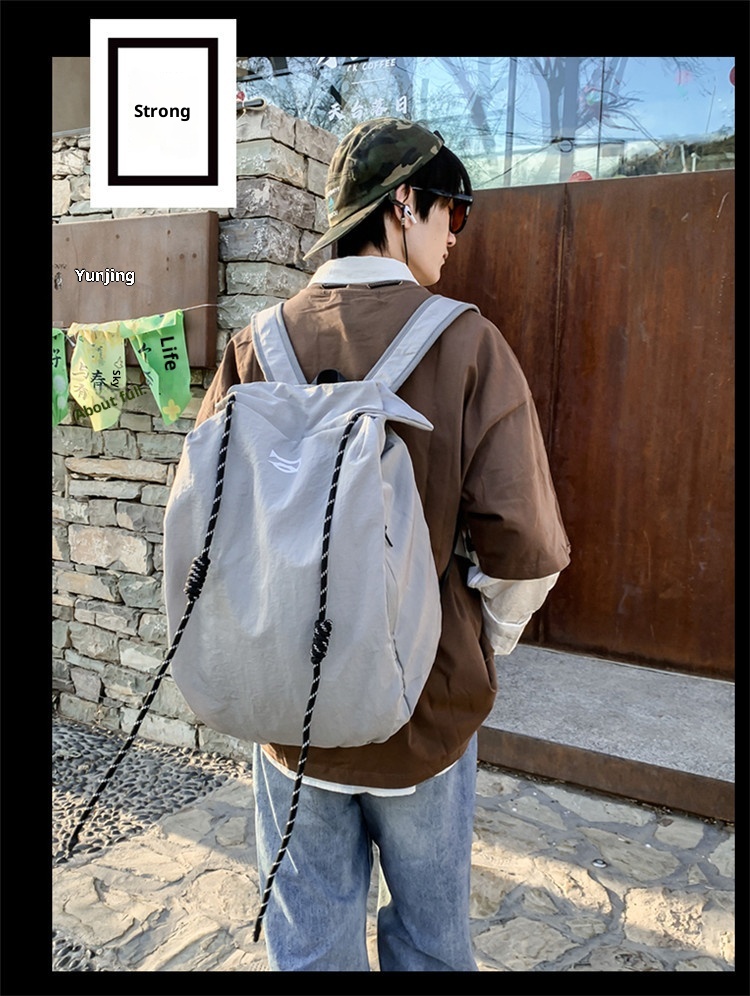 ActiveGo Large Capacity Solid Color Casual Backpack Men, Niche Simple Bag For Women, Sports Hiking Backpack, Travel Essential_voghion.com