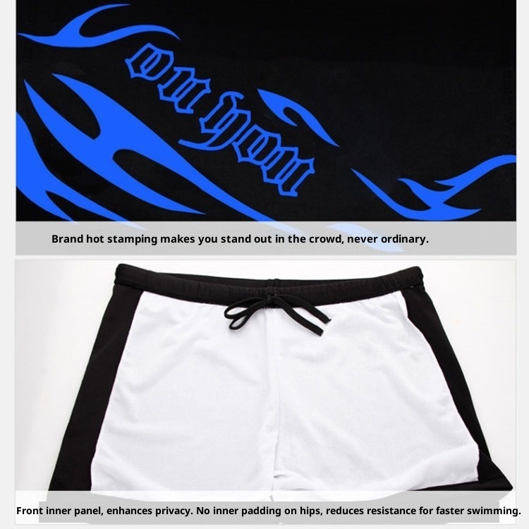 001 Men's Swimming Trunks Boxer Adult Loose Plus Size Fashion Set With Cap Swimwear Manufacturer Wholesale One Piece_voghion.com