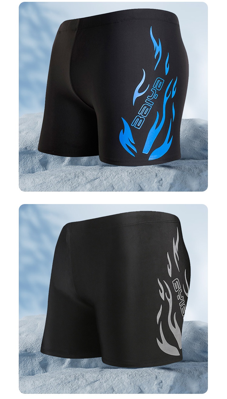 001 Qilang Boxer Adult Set Nylon Loose Plus Size Comfortable Quick-Dry Men's Swimming Trunks Wholesale_voghion.com