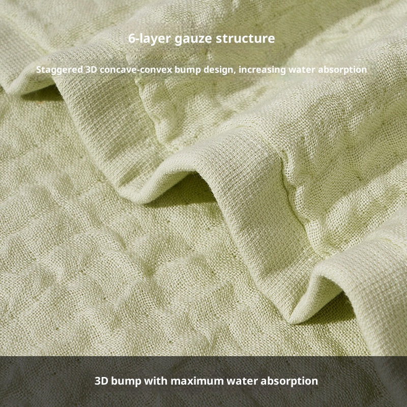 Lillian Pure Six-Layer Gauze Bath Towel Baby Multi-Functional High-Density Combed Cotton Blanket Large Size Absorbent Soft_voghion.com