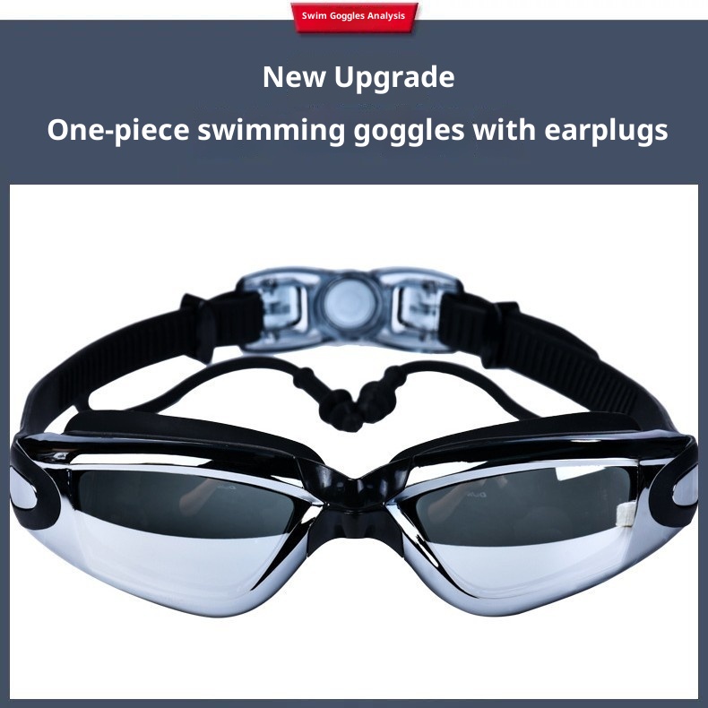 001 Goggles Cap Set Equipment Swim Trunks Boxer Hot Spring Pants Plus Size Loose Men's Adult Swimwear_voghion.com