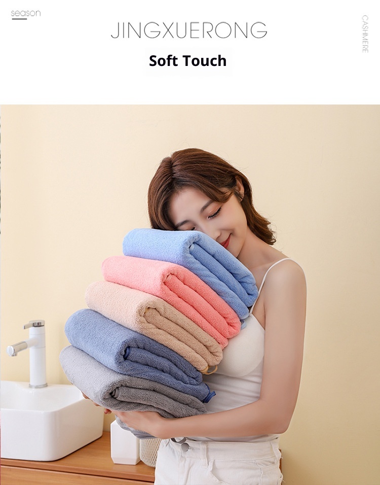 Lillian Cross-Border Neues Damen- und Herren-Badetuch, groß, dick, saugfähig, schnelltrocknend, fusselfrei, für Erwachsene, geeignet für Zuhause und Studentenwohnheim_voghion.com