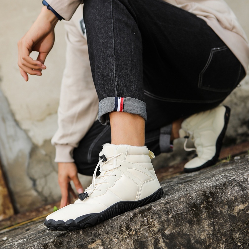 Botas de nieve de senderismo ActiveGo New Cross-Border para hombre, con forro polar, de algodón, de cinco puntas, antideslizantes, informales_voghion.com