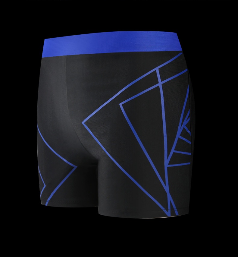 001 Fashion Men's Trunks Color Block Polyester Comfortable Breathable Quick-Dry Anti-Embarrassment Beach Adult Boxer Swim_voghion.com