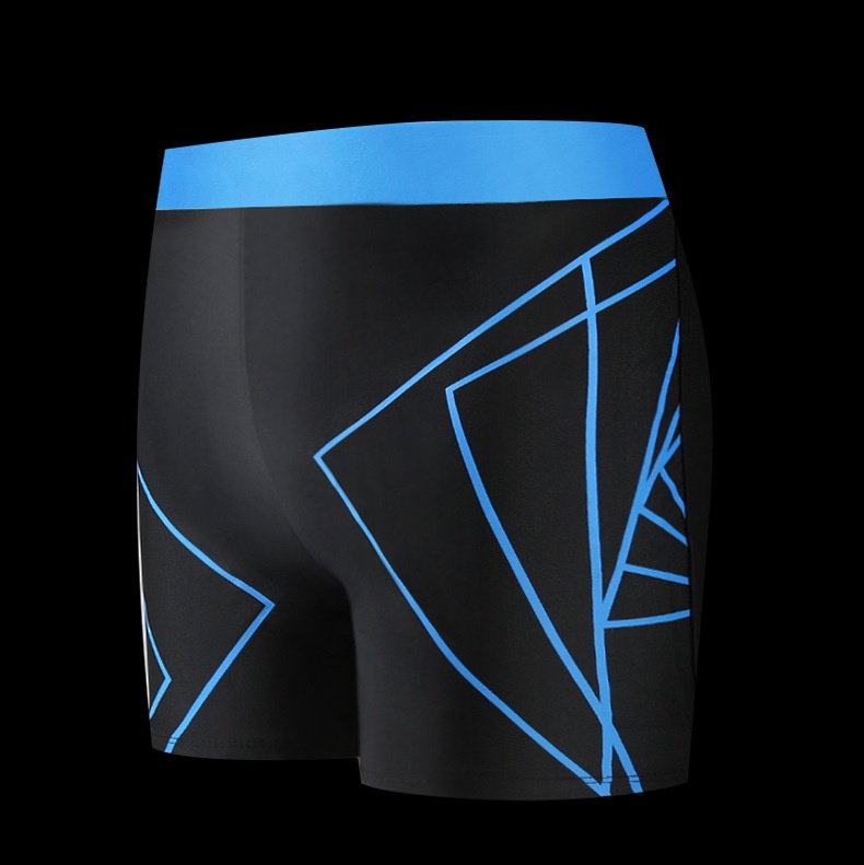 001 Fashion Men's Trunks Color Block Polyester Comfortable Breathable Quick-Dry Anti-Embarrassment Beach Adult Boxer Swim_voghion.com