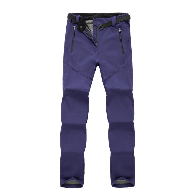 001 Men's Autumn Winter Waterproof Breathable Warm Ski Women Outdoor Thickened Couple Softshell Pants_voghion.com