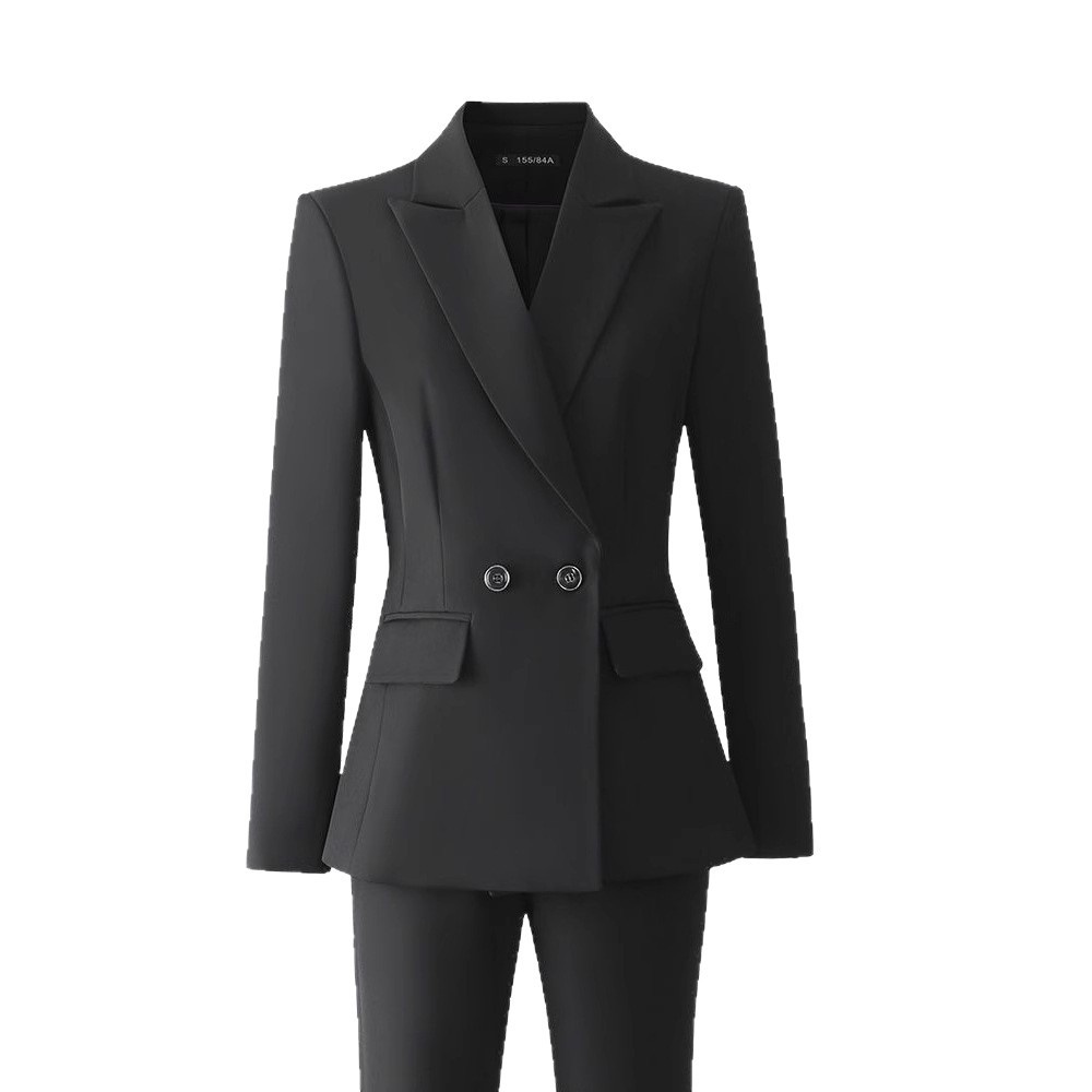 ChicShe Women's Suit Set Professional Formal Wear For College Students, Civil Service Exam, Interview, Workwear, High-End Black_voghion.com