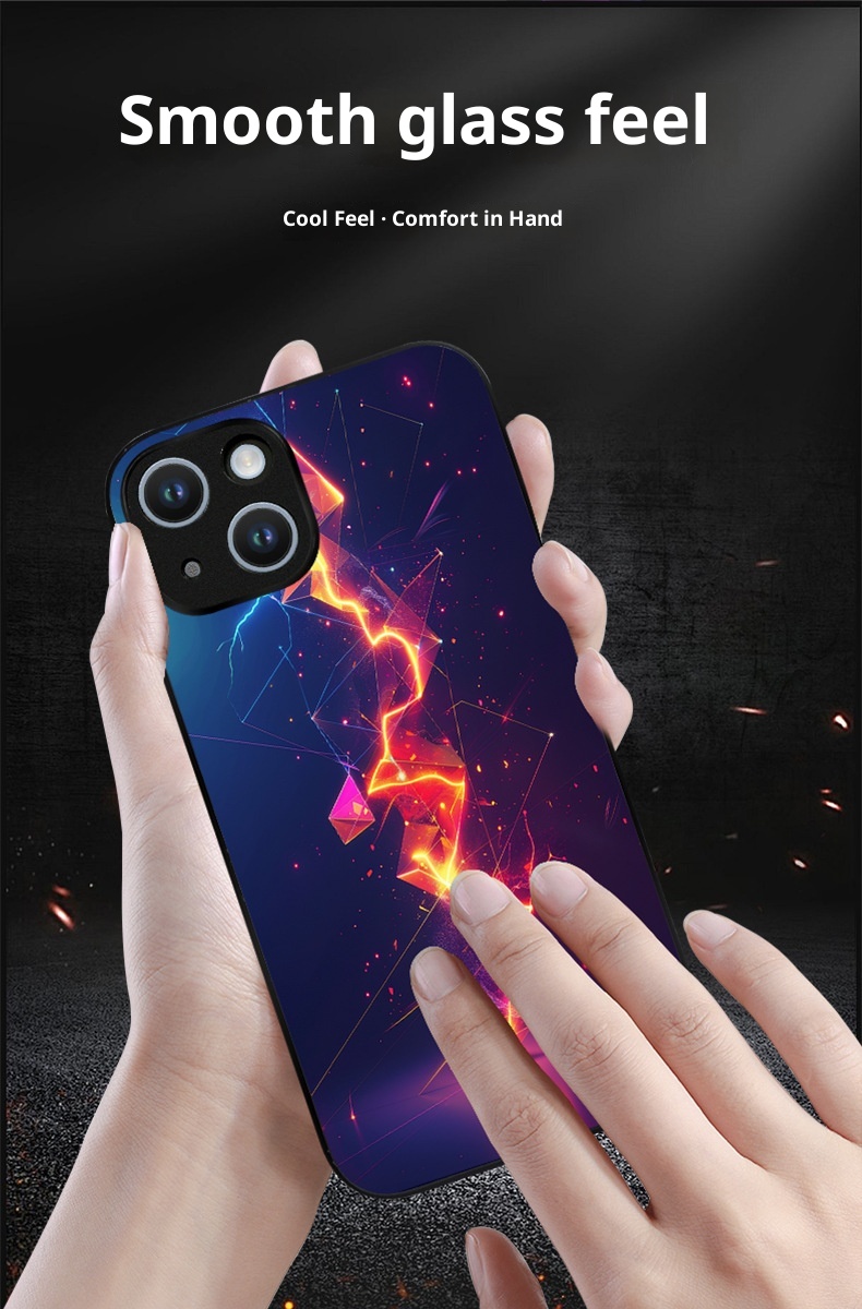 TechGlobe Incoming Call Light-Up Compatible With Glass Shockproof Case For Men And Women Internet Celebrity Personality_voghion.com