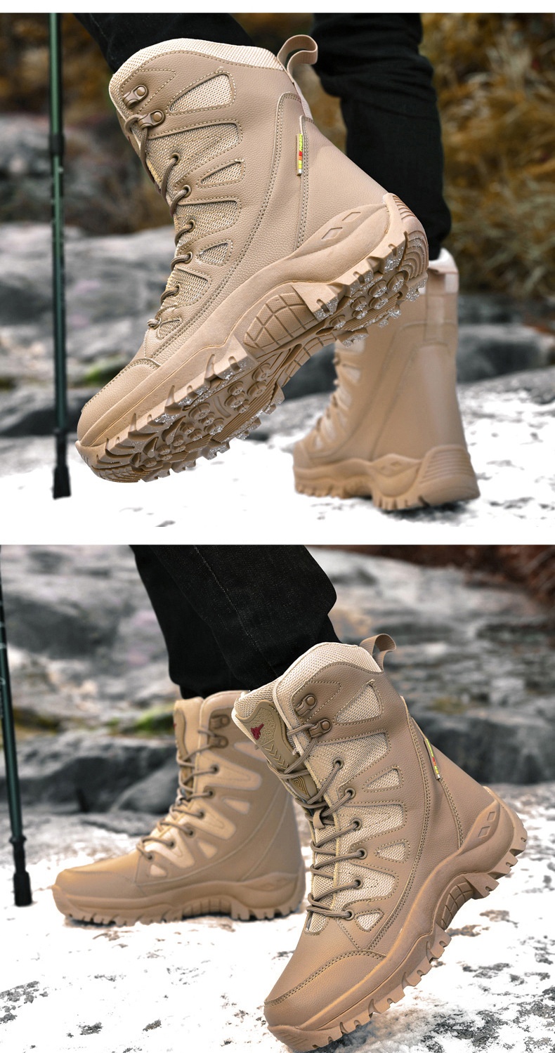 ActiveGo Outdoor Hiking Shoes Autumn Winter Warm Mid-Calf Waterproof Non-Slip Wear-Resistant Thick Sole Couple Wholesale Trail_voghion.com