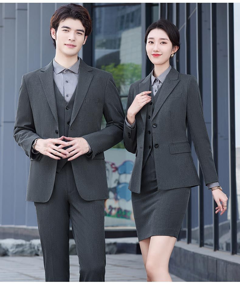 ChicShe Herenset Bruidegom Getuige Formele Kleding Studenten Sollicitatiepak Witteboorden Executive OL Stretch Werkkleding_voghion.com