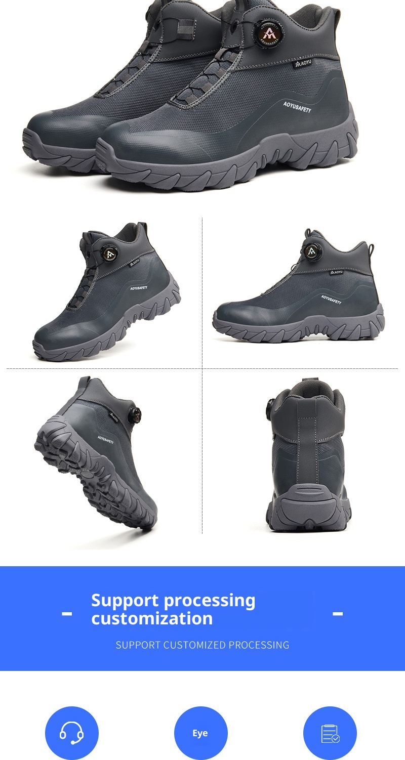 Chaussures de sécurité ActiveGo pour hommes, résistantes aux chocs et à la perforation, idéales pour la randonnée et l'alpinisme en plein air. En stock._voghion.com