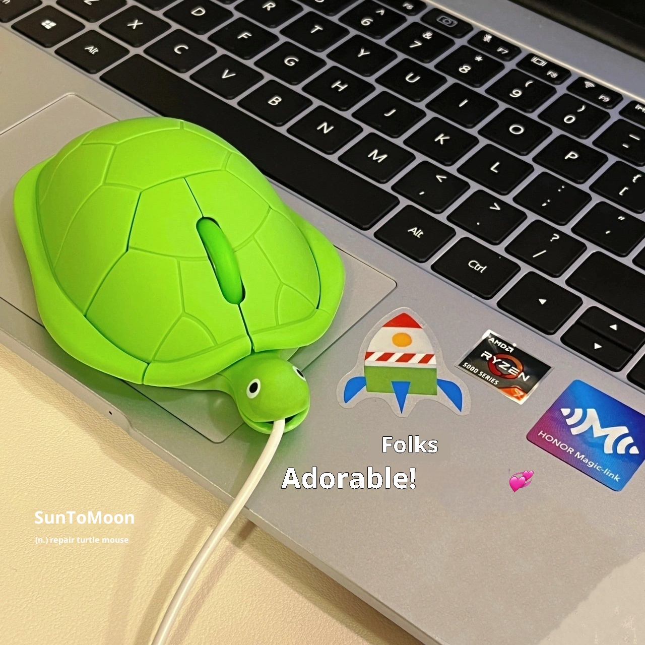Digitex Digitex High-Quality Cute Turtle Mouse USB Wired Wireless Silent Creative Personality Gift For Friends And Besties_voghion.com