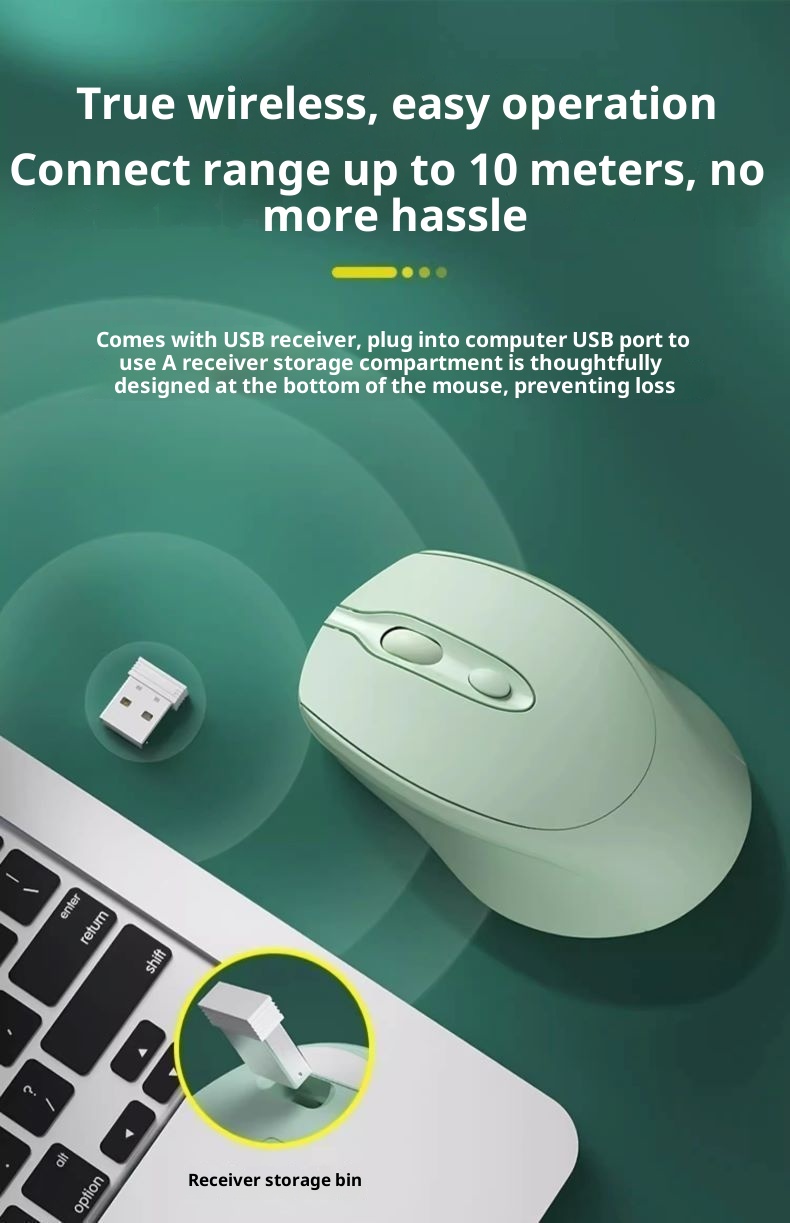 Digitex Digitex Wireless Mouse Bluetooth Silent Rechargeable Female Student Business Game Computer Office Notebook Tablet_voghion.com