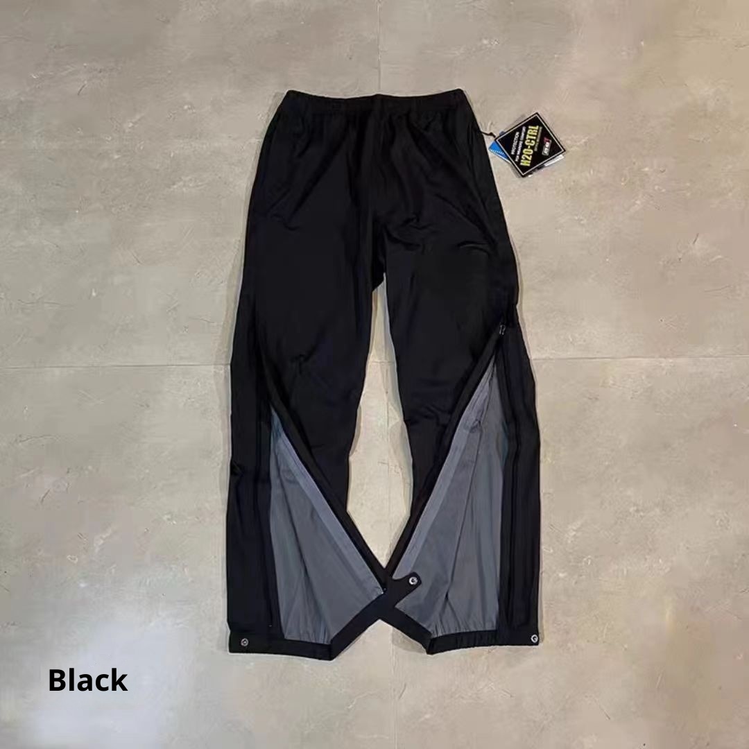 001 Outdoor Heavy Softshell Pants Side Zipper 3L Comparable To GTX Fully Coated Hard Shell Rainproof Breathable Stowable_voghion.com