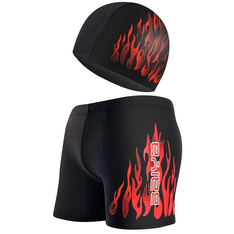 001 Qilang Boxer Adult Set Nylon Loose Plus Size Comfortable Quick-Dry Men's Swimming Trunks Wholesale_voghion.com