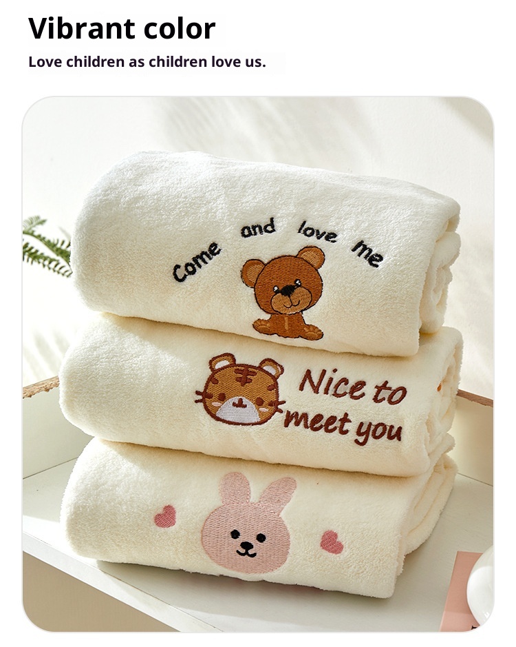 Lillian Children's Baby Bath Household Large More Absorbent Than Pure Cotton Non-Shedding Adult Wrap Towel Thickened Class A_voghion.com