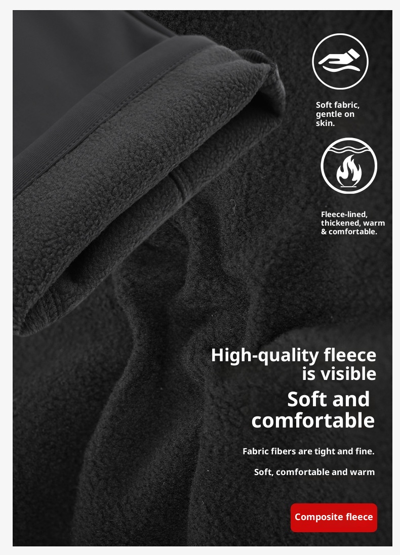 001 Outdoor Soft Shell Windproof Fleece Lined Warm Breathable Sports Hiking Men's Thickened Mountain Climbing Skiing Long_voghion.com