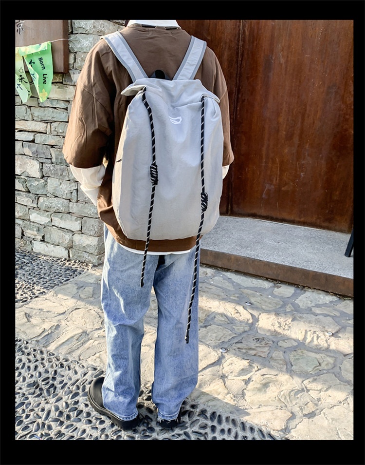 ActiveGo Large Capacity Solid Color Casual Backpack Men, Niche Simple Bag For Women, Sports Hiking Backpack, Travel Essential_voghion.com