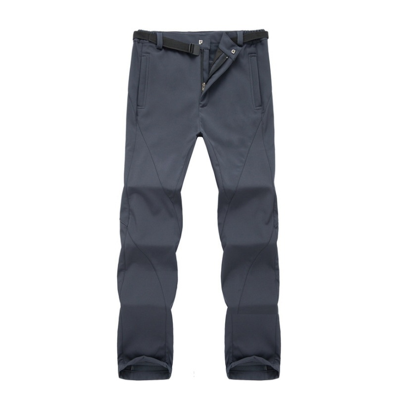 001 Men's Autumn Winter Waterproof Breathable Warm Ski Women Outdoor Thickened Couple Softshell Pants_voghion.com