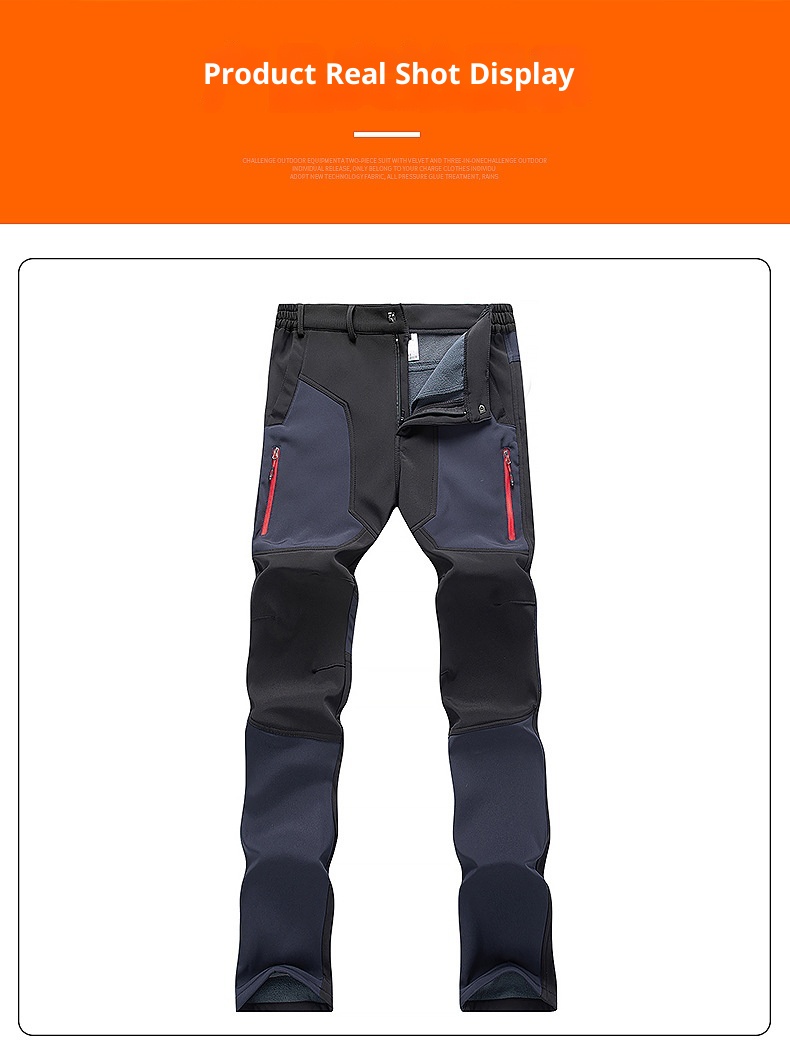 001 Nowe spodnie trekkingowe Outdoor Stretch dla mężczyzn, wiatroodporne, wodoodporne, odporne na zużycie, patchworkowe, hurtowe_voghion.com