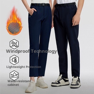 001 Me's 2025 New Outdoor Autum Witer Fleece Lied Thickeed Widproof Waterproof Hikig Fishig Softshell Pats For_voghion.com