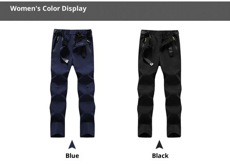 001 Group Purchase Outdoor Softshell Men Fleece Lined Thickened Winter Windproof Waterproof Warm Coldproof Hiking Ski Pants_voghion.com