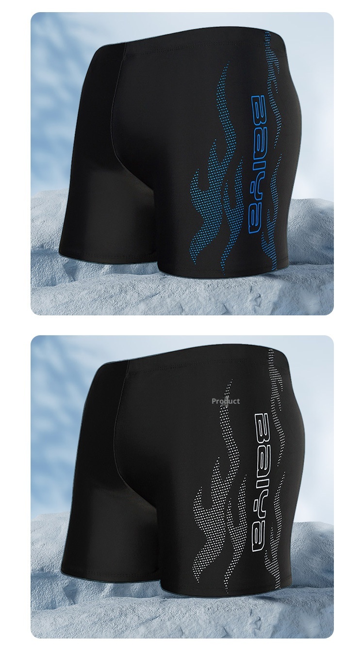 001 Qilang Boxer Adult Set Nylon Loose Plus Size Comfortable Quick-Dry Men's Swimming Trunks Wholesale_voghion.com