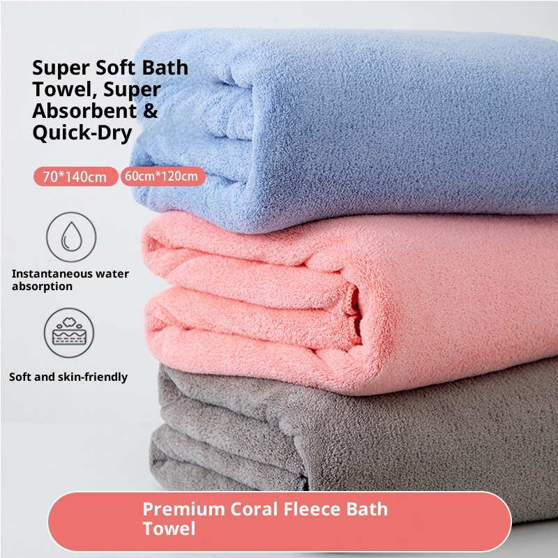 Lillian Cross-Border Neues Damen- und Herren-Badetuch, groß, dick, saugfähig, schnelltrocknend, fusselfrei, für Erwachsene, geeignet für Zuhause und Studentenwohnheim_voghion.com