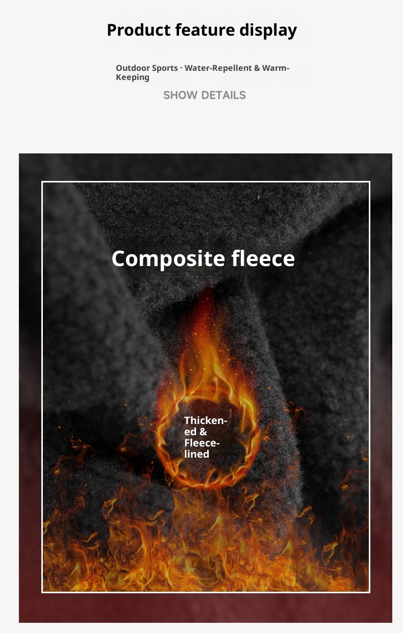 001 Outdoor Soft Shell Windproof Fleece Lined Warm Breathable Sports Hiking Men's Thickened Mountain Climbing Skiing Long_voghion.com