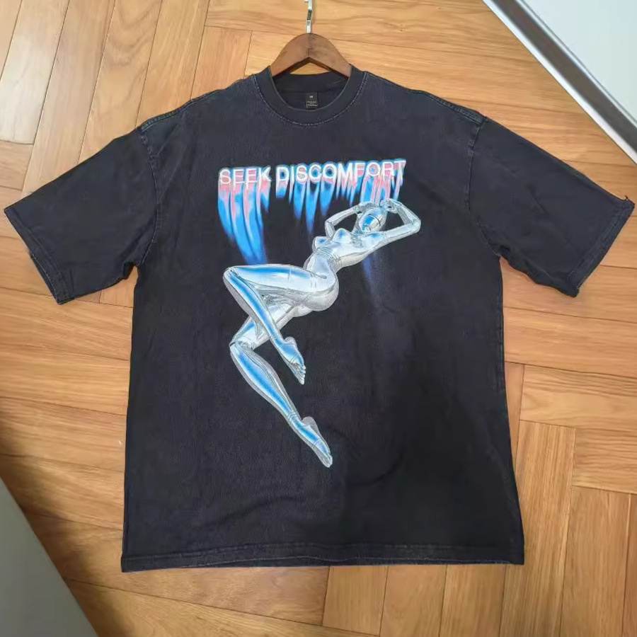 QFV507045555501<2 TKPA European And American High Street Vintage Retro Washed Distressed Rock Band Loose Fit Casual Short Sleeve T-Shirt_voghion.com