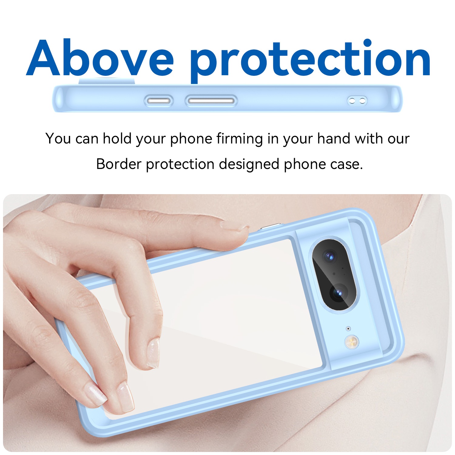 TechGlobe Suitable For Colorful Google Pixel 8 Pro Phone Cover 8A Acrylic Solid Color Full Coverage Shockproof Case_voghion.com