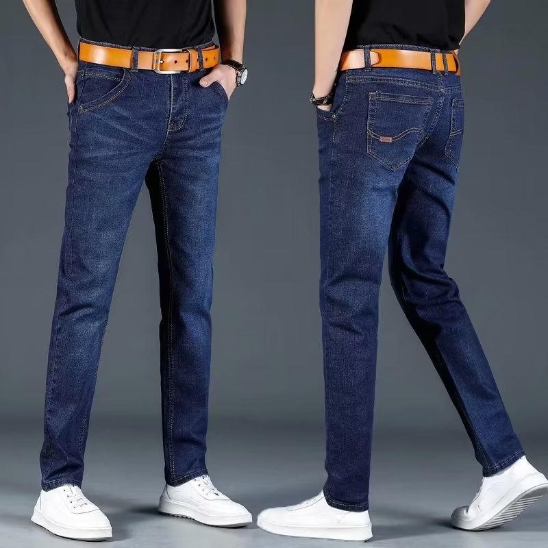 QFV507045555501<2 QFV507045555501<2 Autumn Jeans Fleece Lined Thickened Straight Loose Plus Size Workwear Warm Winter Outdoor Cold-Proof Men's_voghion.com