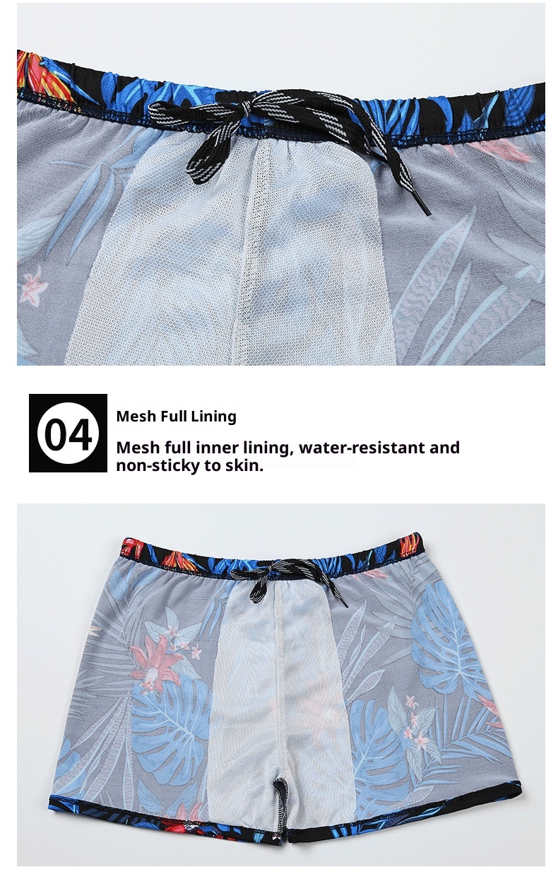 001 Adult Men's New Beach Swimming Pool Hot Spring Fashion Printed Comfortable Breathable Milk Silk Swim Trunks_voghion.com