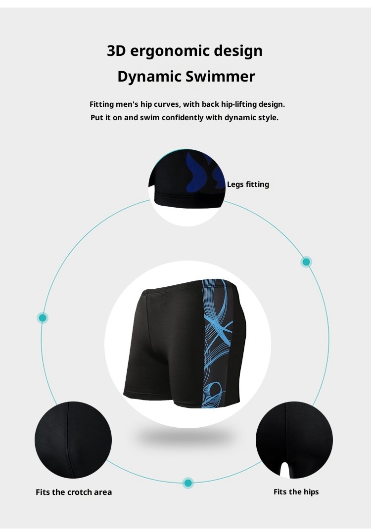 001 Traje de baño antivergüenza para adultos de talla grande, shorts de natación de secado rápido, bóxer, bañador tipo bóxer para hombre, ideal para aguas termales. Fabricante_voghion.com