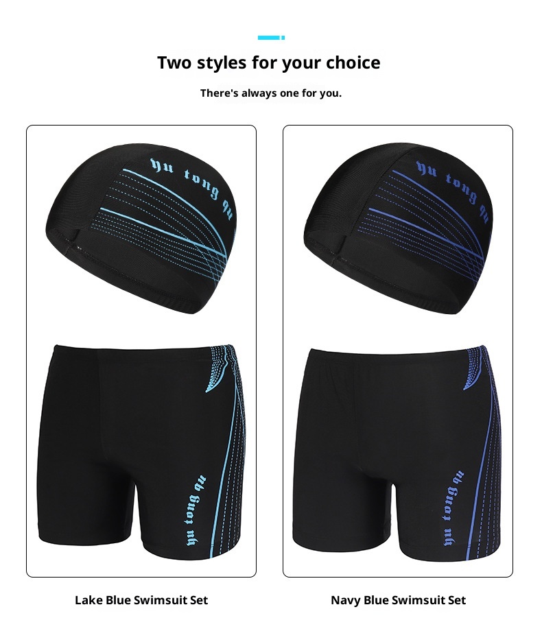 001 Wholesale Plus Size Cap Set Beach Vacation Adult Trunks 3D Elastic Boxer Men's Swim Shorts_voghion.com