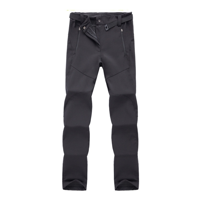 001 Men's Autumn Winter Waterproof Breathable Warm Ski Women Outdoor Thickened Couple Softshell Pants_voghion.com