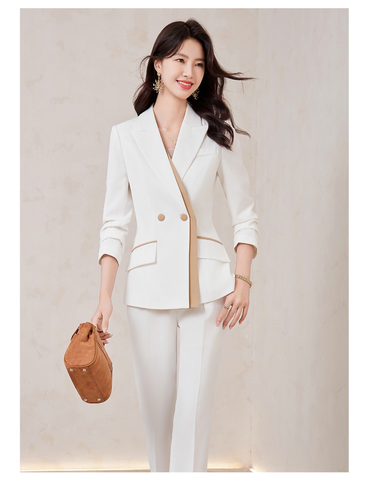ChicShe White Suit Set For Women, Autumn Fashionable And Elegant Host Formal Suit, Workwear, Cross-Border Bestseller_voghion.com
