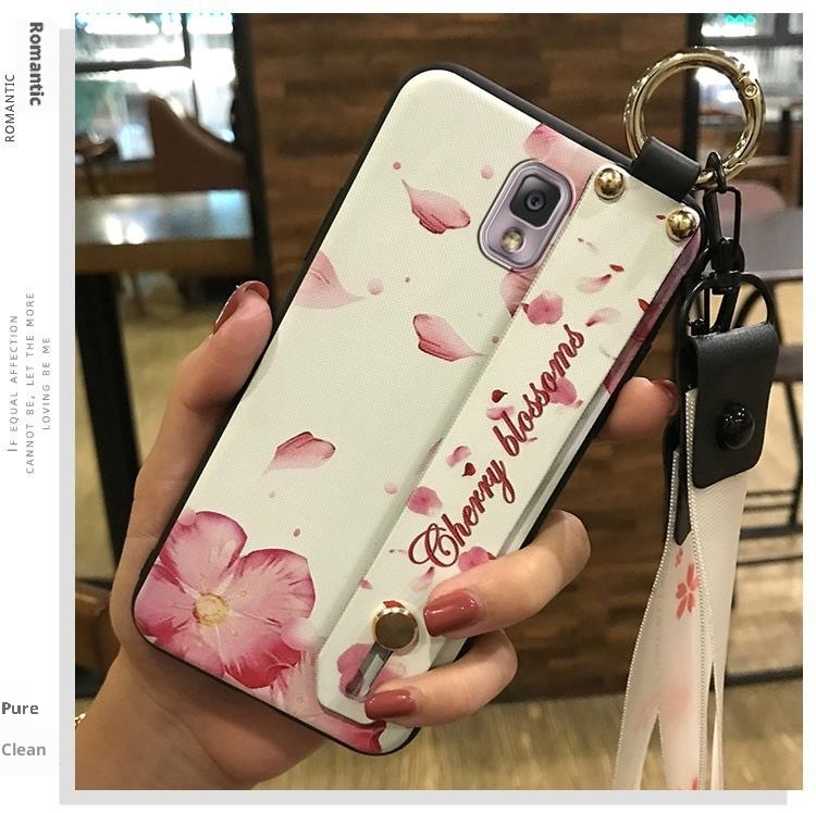 TechGlobe Adatto per Samsung Note3/N9008 Supporto da polso con cordino Custodia morbida protettiva in silicone serie Flower_voghion.com