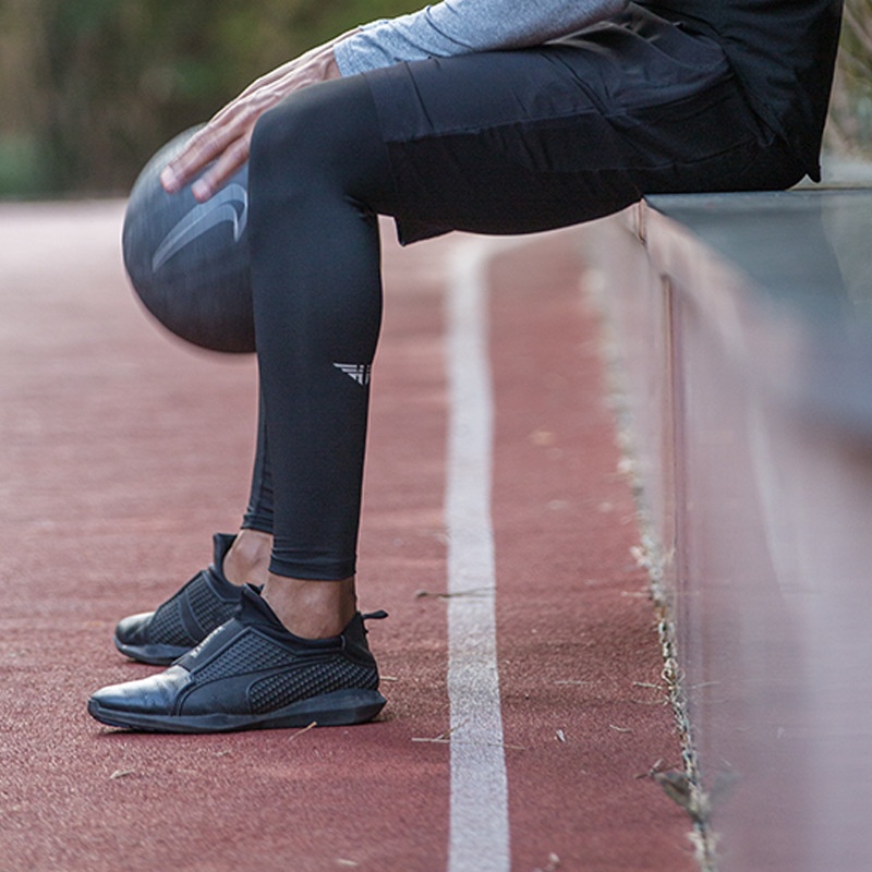 Męskie, szybkoschnące, obcisłe legginsy do koszykówki, sportowe, do ćwiczeń na świeżym powietrzu, długie, kompresyjne spodnie męskie_voghion.com