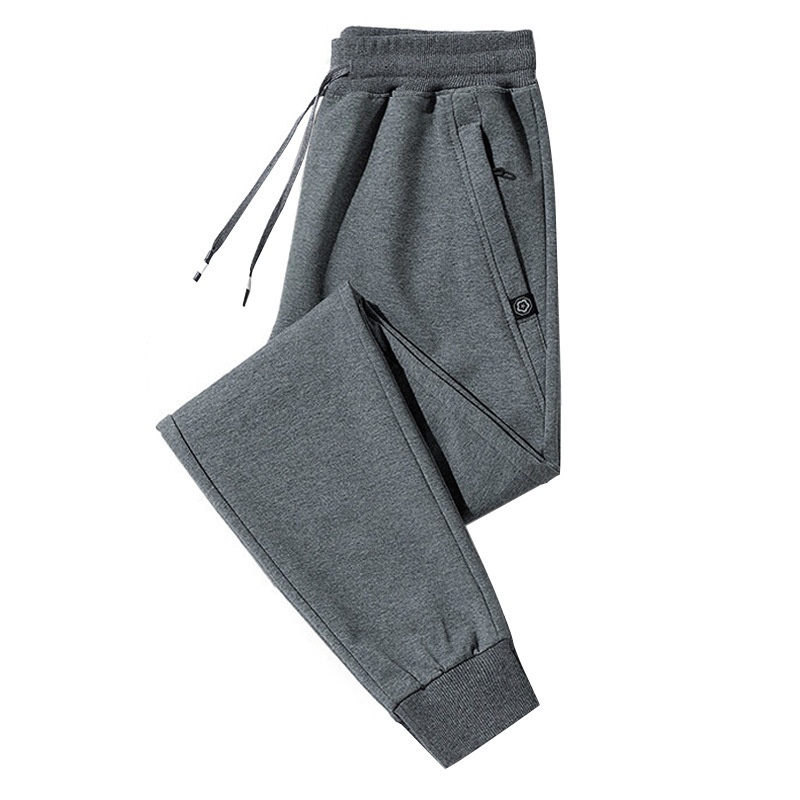 Pantaloni della tuta da uomo in puro cotone, autunnali e invernali, alla moda, larghi e dritti, sportivi, da lavoro, casual, lunghi_voghion.com