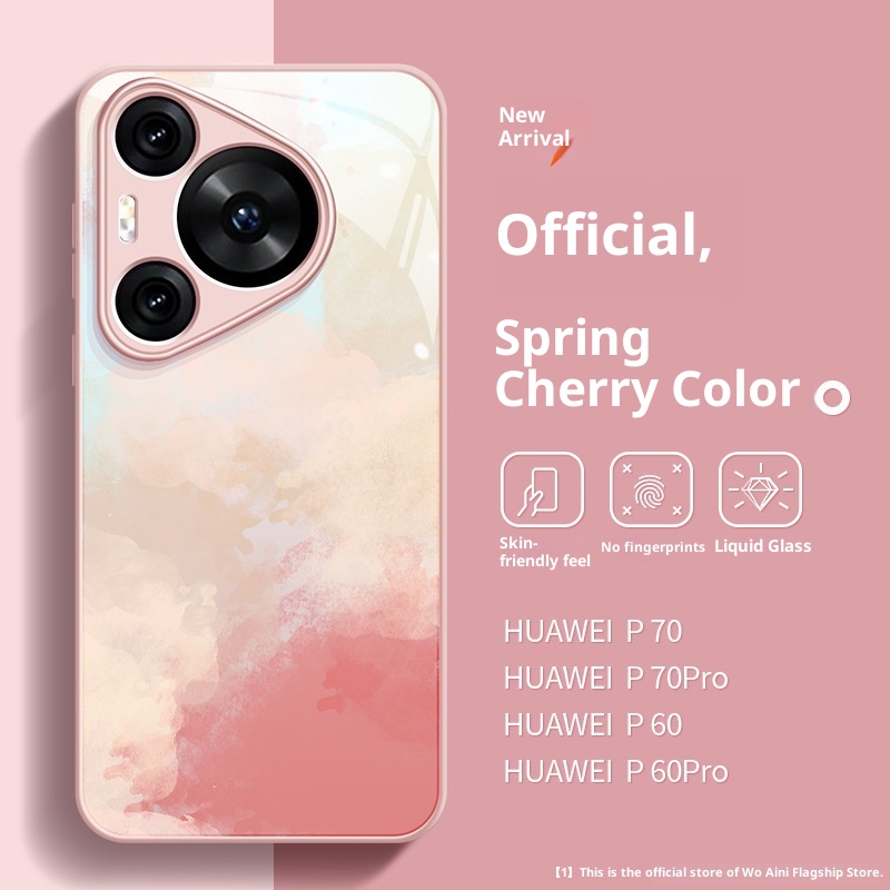 Custodia in vetro liquido per pittura a inchiostro TechGlobe adatta per Huawei Pura70, nuova estetica di fascia alta per P60._voghion.com