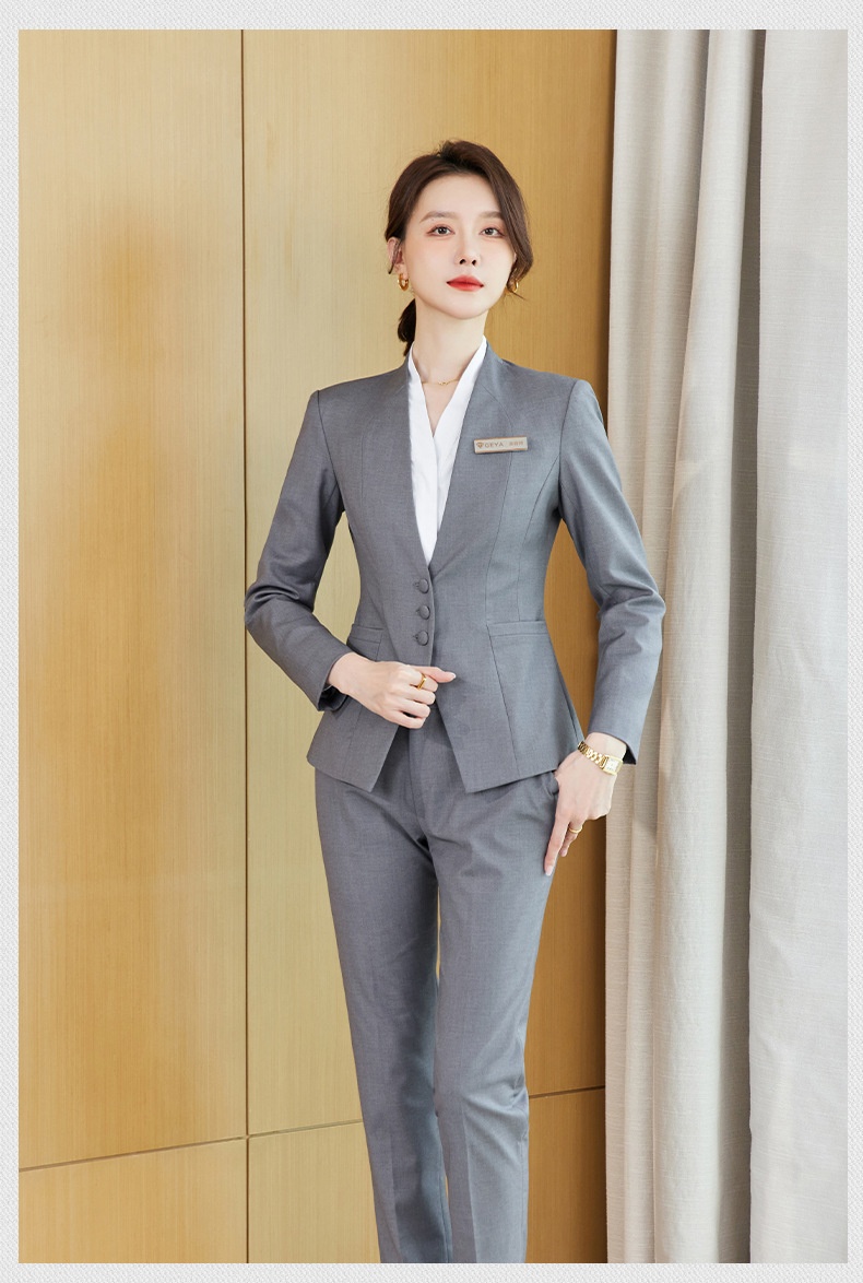 ChicShe Completo da donna formale professionale di alta gamma per gioielleria, reception, hotel, responsabile della reception, abbigliamento da lavoro, gilet primaverile_voghion.com