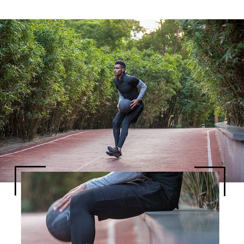 Męskie, szybkoschnące, obcisłe legginsy do koszykówki, sportowe, do ćwiczeń na świeżym powietrzu, długie, kompresyjne spodnie męskie_voghion.com