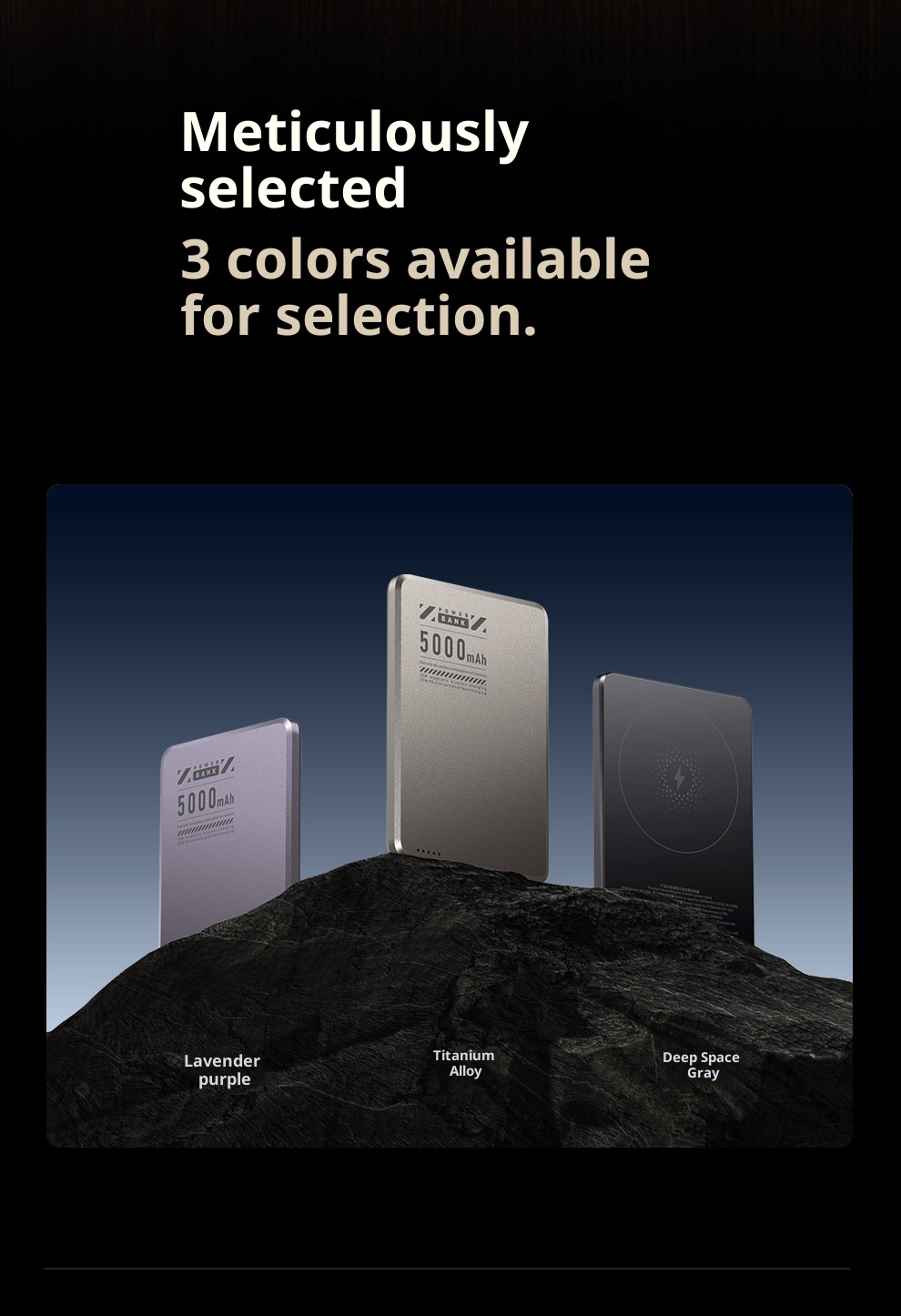 techglobe Neue ultradünne magnetische Powerbank aus Aluminiumlegierung mit 5000 mAh Kapazität, kabellosem Schnellladen, mobiler Stromversorgung (Großhandel)_voghion.com