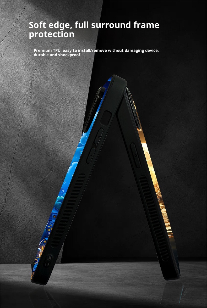 TechGlobe Incoming Call Light-Up Compatible With Glass Shockproof Case For Men And Women Internet Celebrity Personality_voghion.com