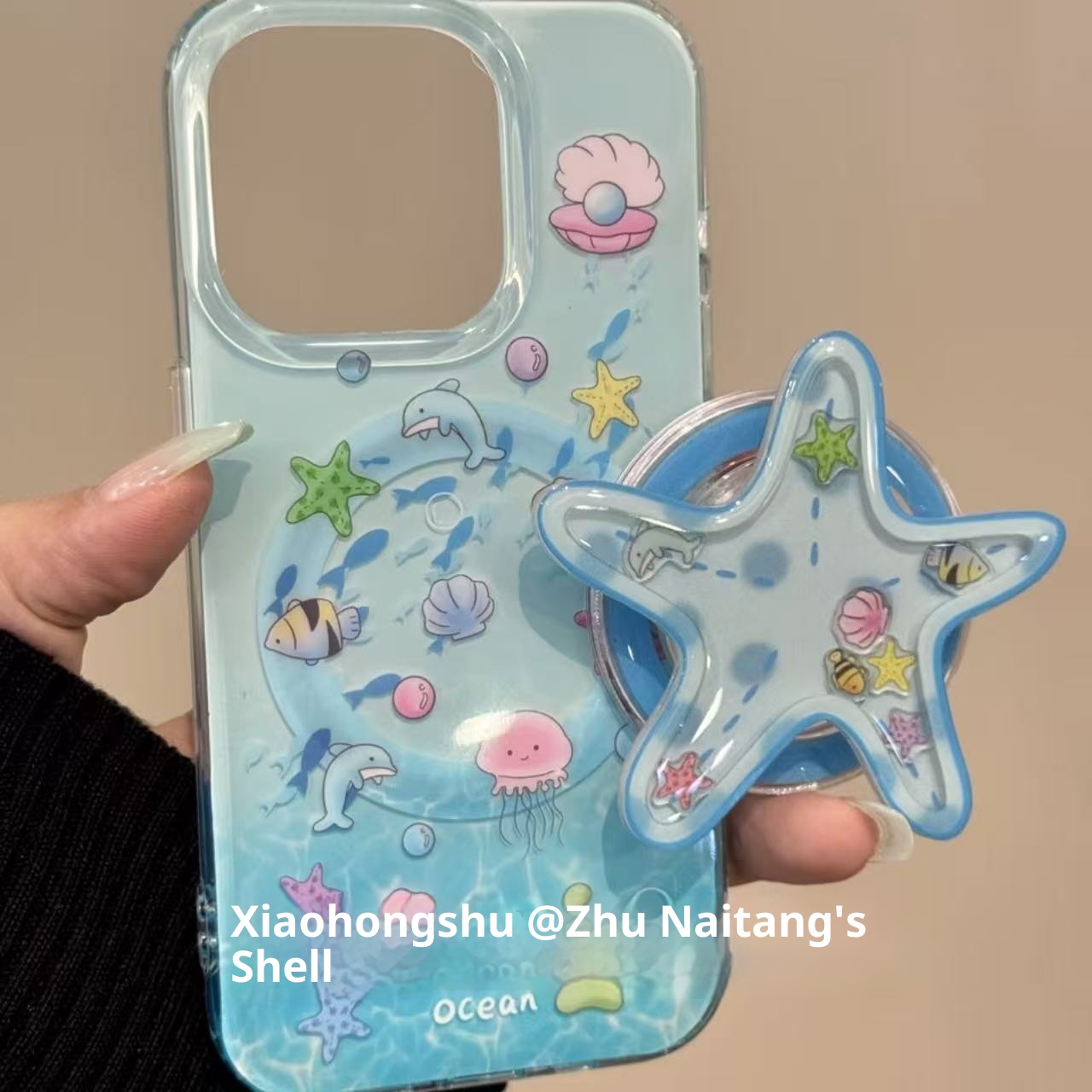 TechGlobe Divertente Medusa Subacquea Piccola Custodia per Telefono Compatibile con iPhone 16 Max 15 Pro 14 Magnetica 13_voghion.com