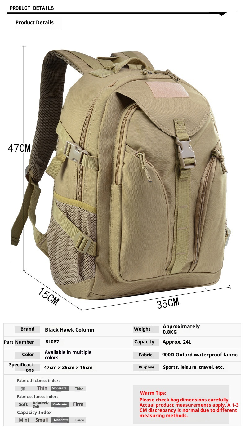 Sac à dos ActiveGo Lupu, camouflage militaire, imperméable, grande capacité, pour le sport, les activités de plein air et les voyages. Idéal pour les loisirs et les activités tactiques._voghion.com