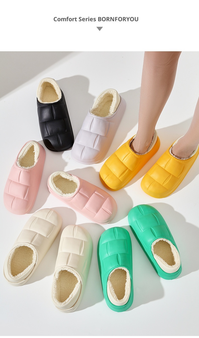 Escarpins Zees Flower pour femmes, à talons, imperméables, pour l'automne et l'hiver, semelle épaisse, tendance sur internet, chauds, parfaits pour les couples_voghion.com